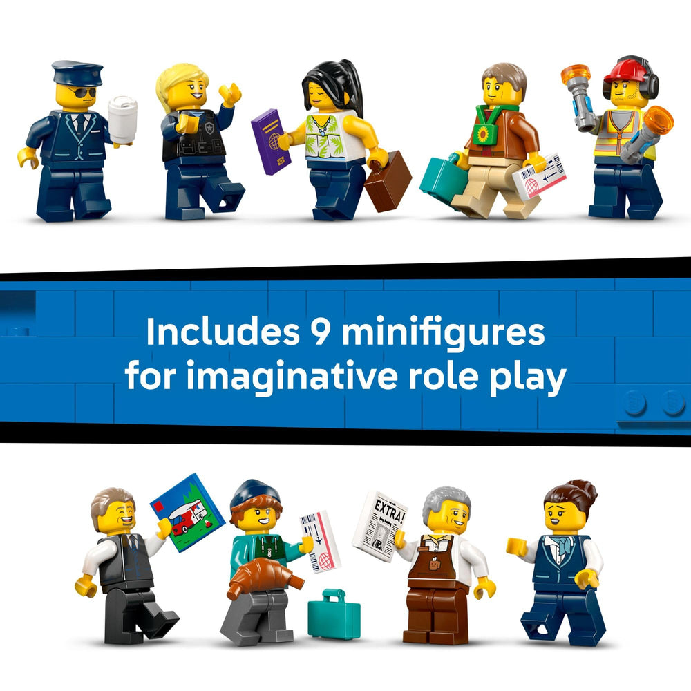 LEGO City Airport departure display showing destinations for play scenarios