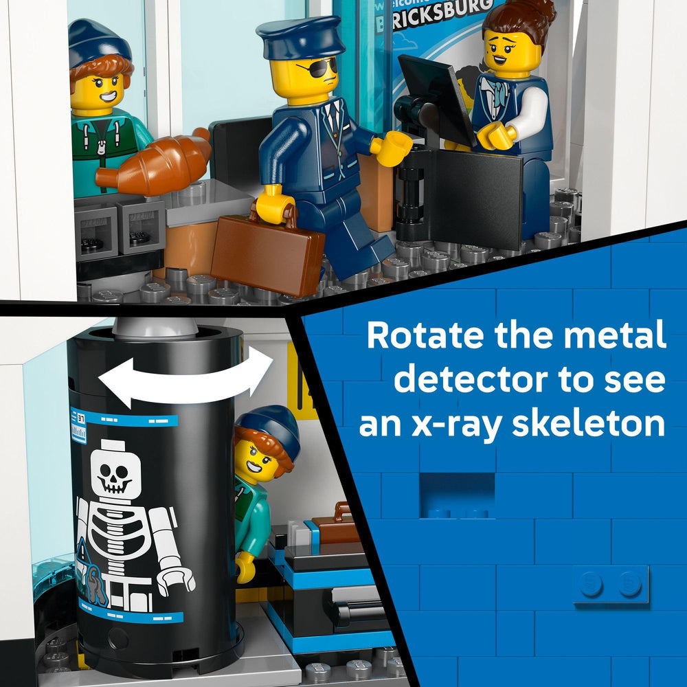 LEGO City Airport walk-through detector with X-ray skeleton feature