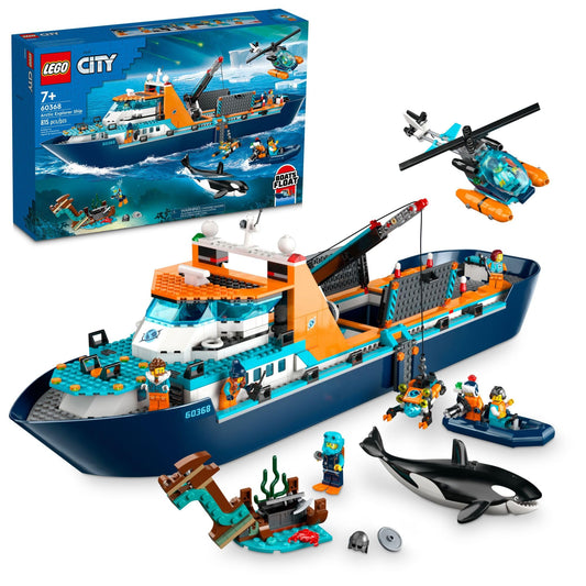 LEGO City Arctic Explorer Ship boat promotes imaginative ocean adventures