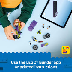 LEGO City Builder app instructions access; guided building and tracking progress