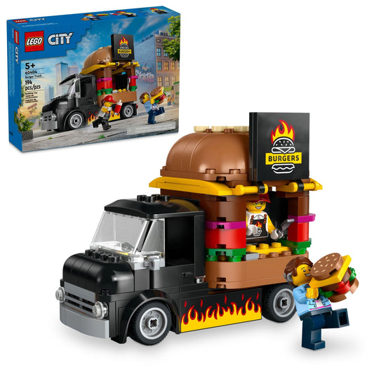 LEGO City Burger Truck exterior highlights a sturdy build for imaginative play on the go.