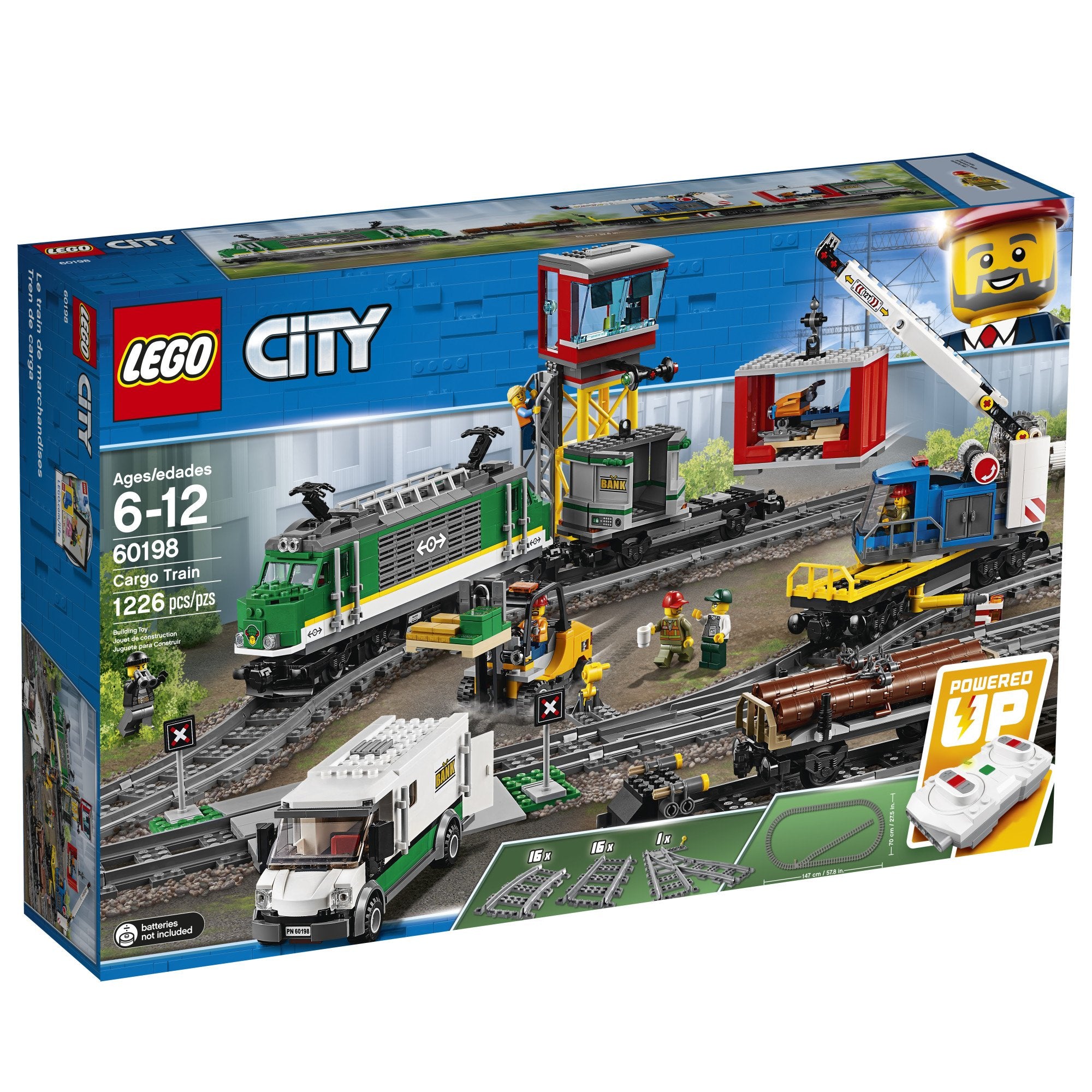 LEGO City Cargo Train container wagon carrying colorful cargo containers