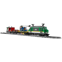 LEGO City Cargo Train container wagon with roof hooks and pallet space.