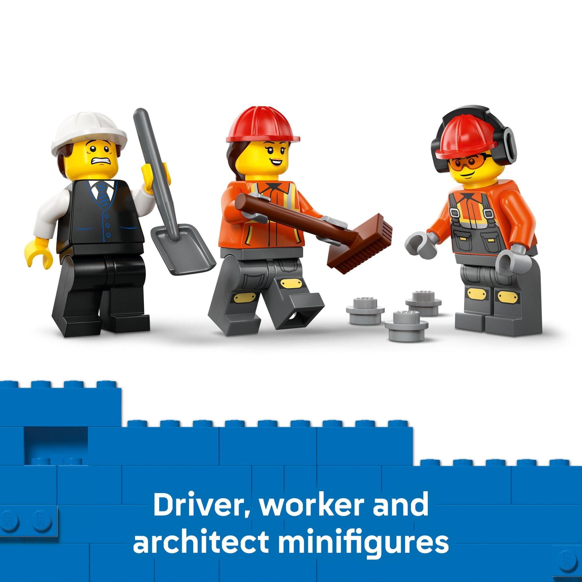 LEGO City Cement Mixer Truck accessories support role play with tools