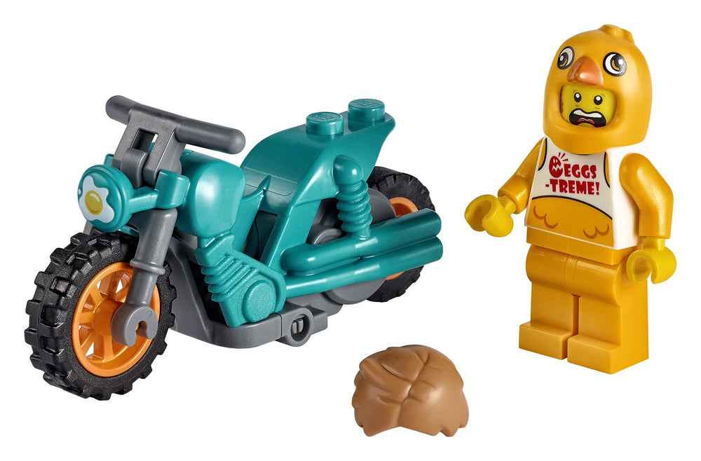 LEGO City Chicken Stunt Bike 60310 rear view showing compact design for quick play