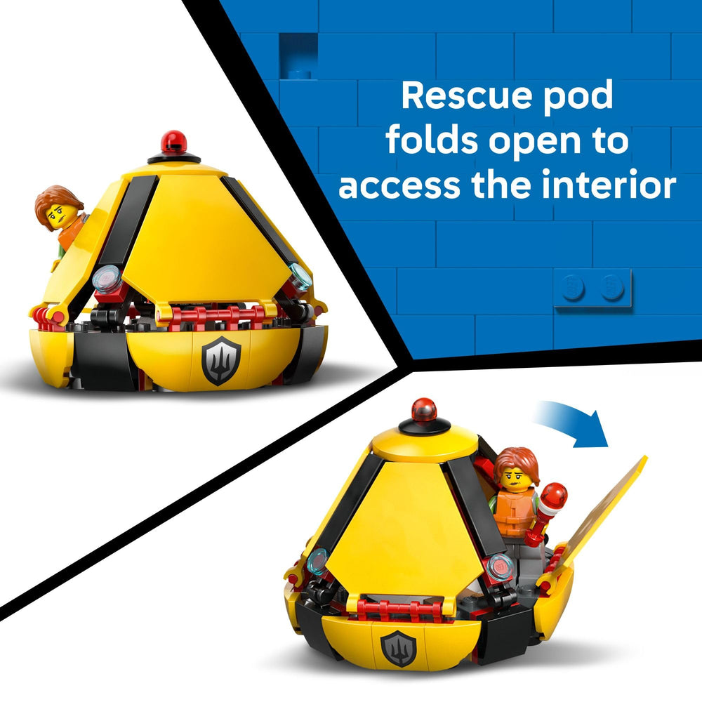LEGO City Coast Guard minifigures crew enhances pretend rescue storytelling