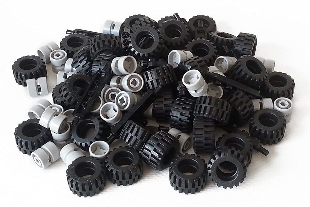 LEGO City complete wheel-assembly with 20 axles and 40 wheels for durable city builds