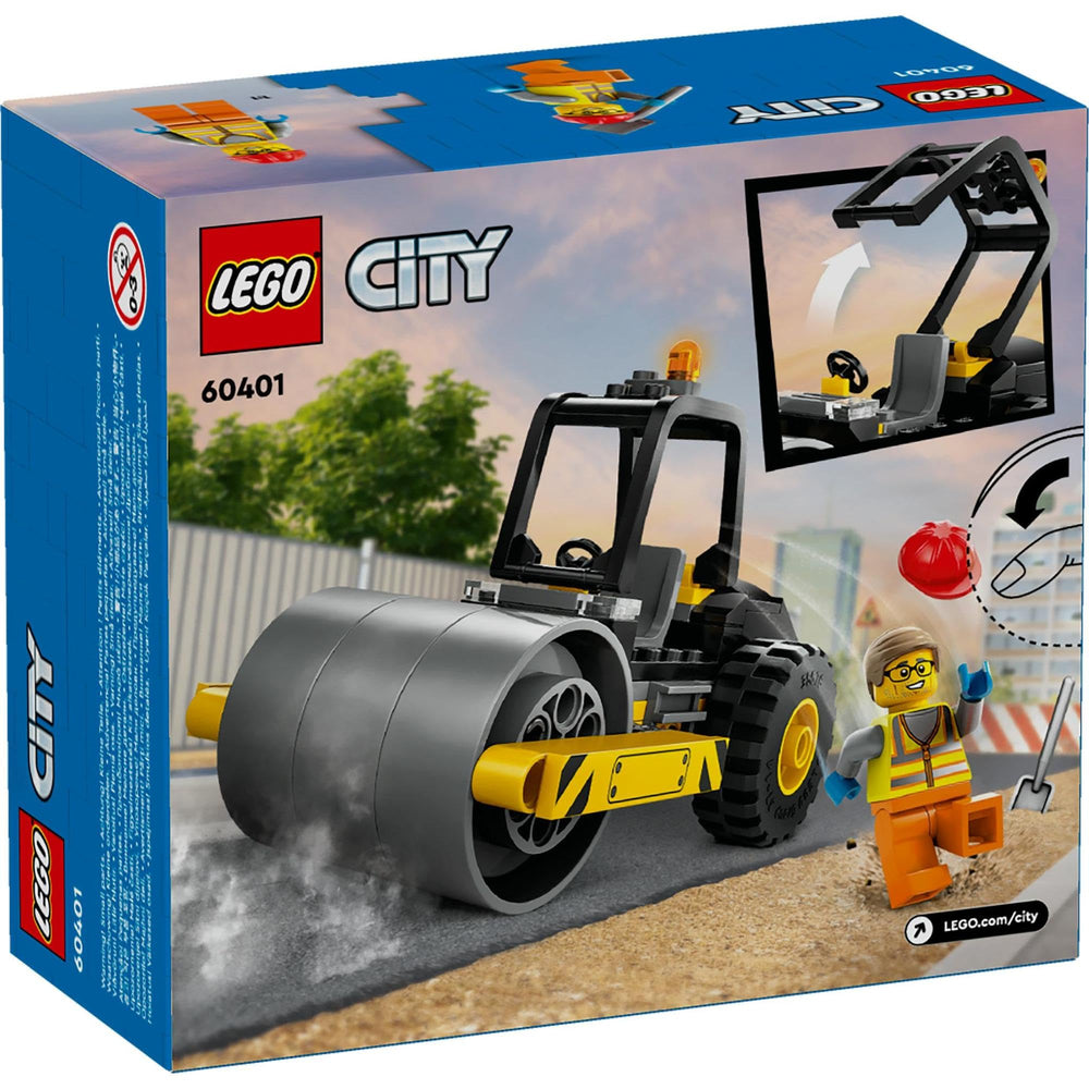 LEGO City Construction Site with Road Roller enhances play expansion.