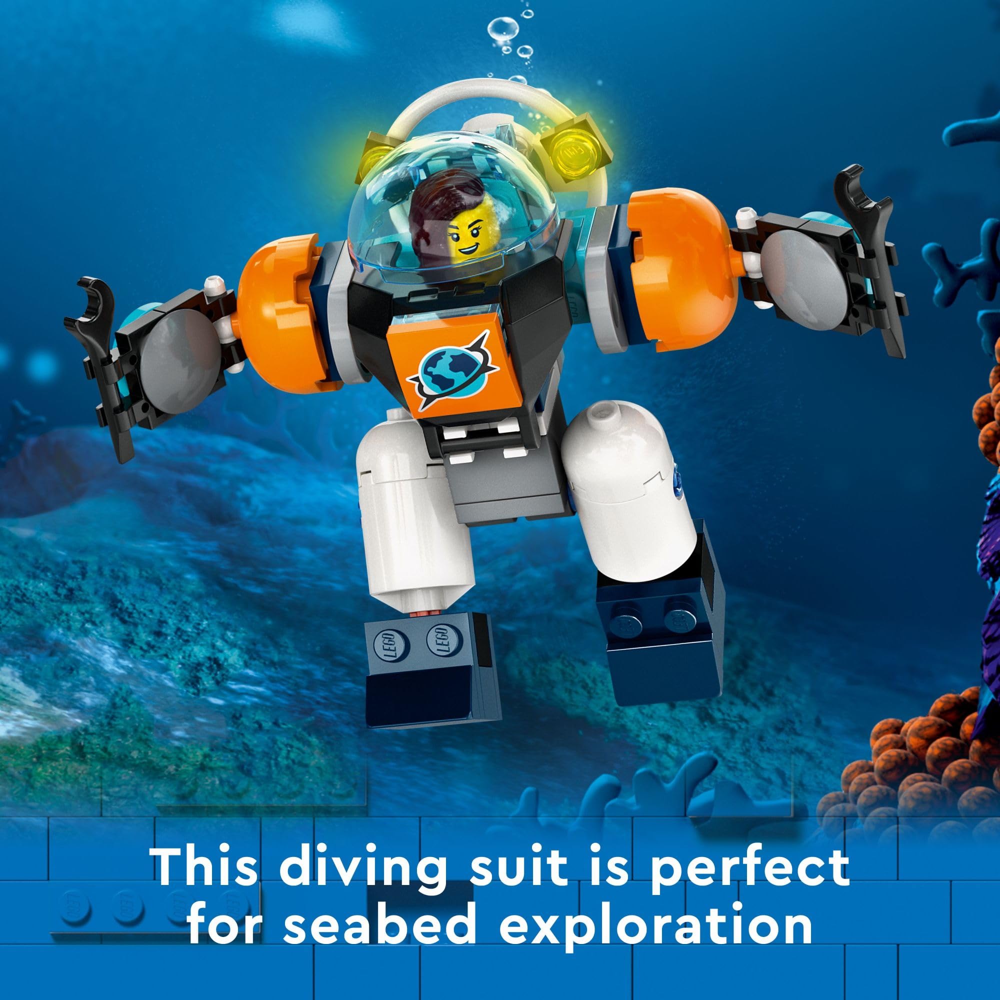 LEGO City Deep-Sea Explorer Submarine shipwreck setting sparks treasure-hunting stories