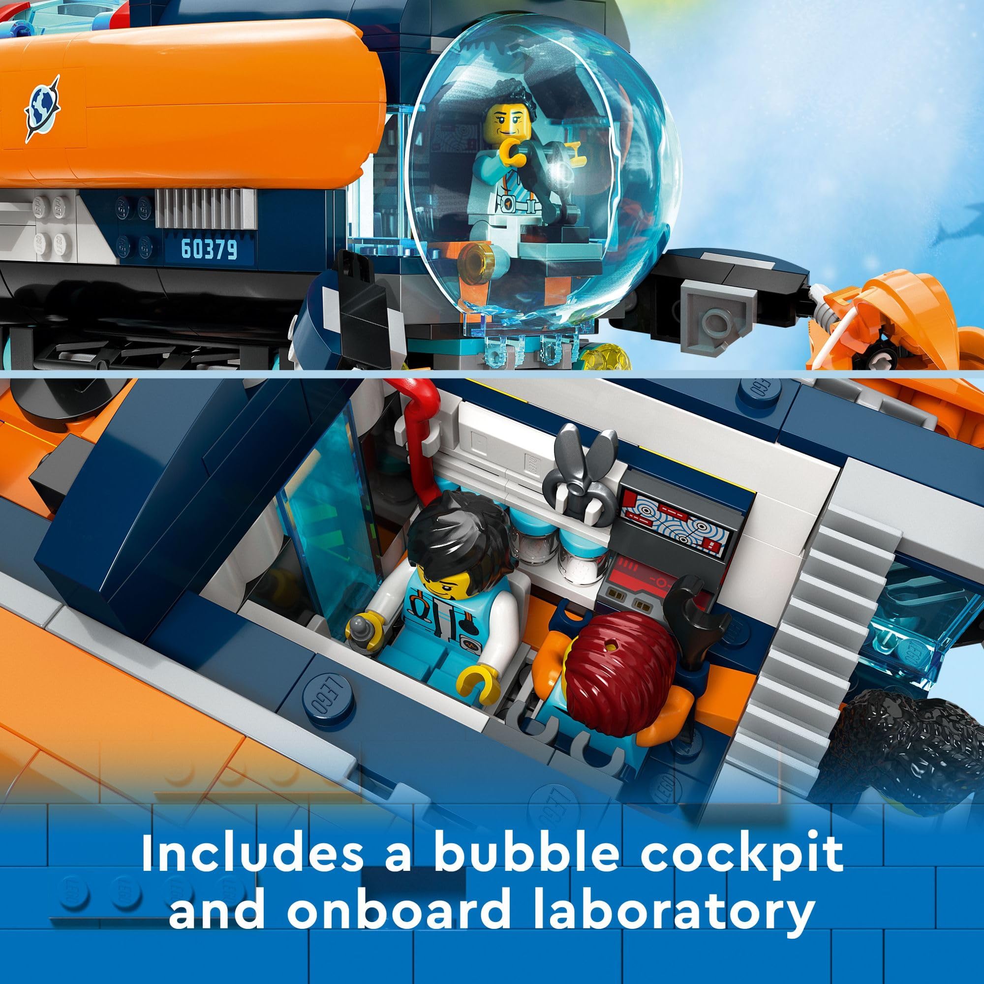LEGO City Deep-Sea Explorer Submarine underwater drone adds scouting action