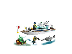 LEGO City Diving Yacht 60221 sea floor scene invites underwater exploration play.