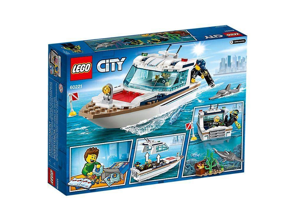 LEGO City Diving Yacht 60221 treasure chest reveals hidden gems for treasure hunts.