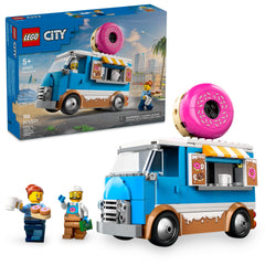 LEGO City Donut Truck build showcases a colorful mobile bakery for imaginative play.