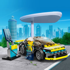 LEGO City Electric Sports Car 60383 solar-powered charging point visual for educational play scenarios.