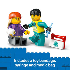 LEGO City Emergency Ambulance onboard stretcher and medical kit for pretend care