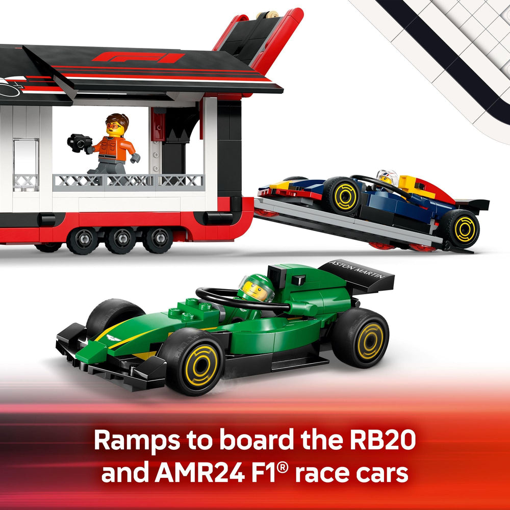 LEGO City F1 AMR24 car focuses on the AMR24 racer
