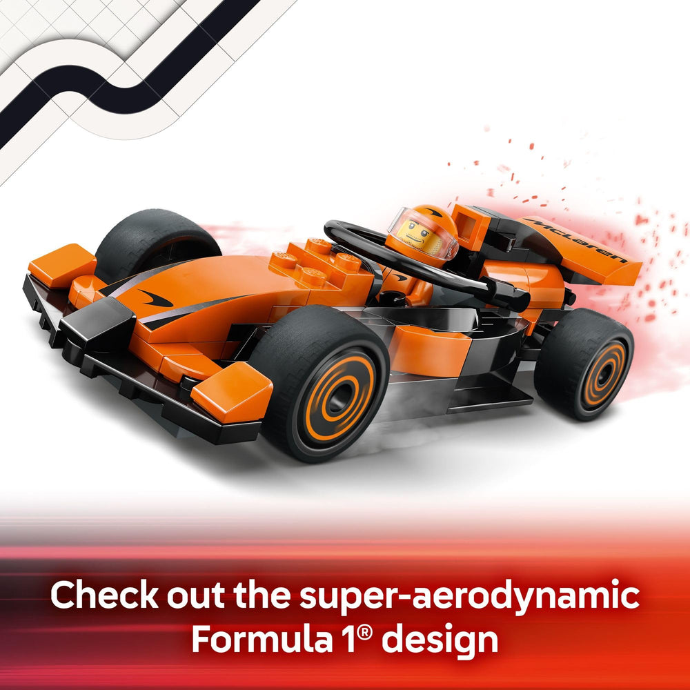 LEGO City F1 Driver minifigure included for action-packed races
