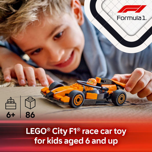 McLaren F1 race car LEGO set with slick tires for imaginative tracks
