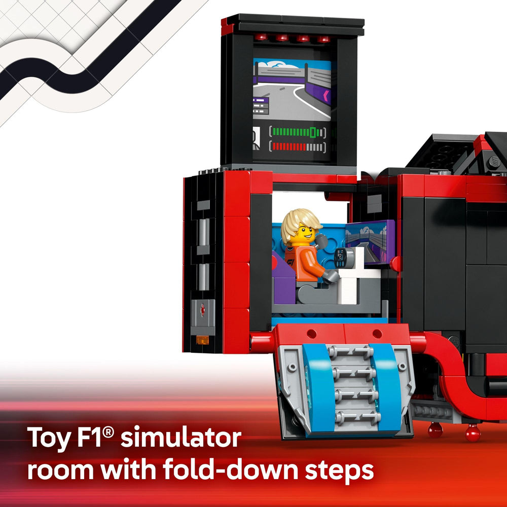 LEGO City F1 race-crew-minifigures enable race-day storytelling