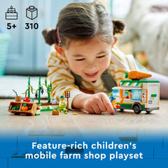 LEGO City Farmers Market Van side doors open for interactive play scenarios.