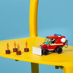 LEGO City Fire Hazard Truck 60279 built model supports storytelling and display