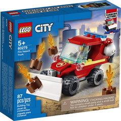 LEGO City Fire Hazard Truck 60279 front view for action-packed firefighting play