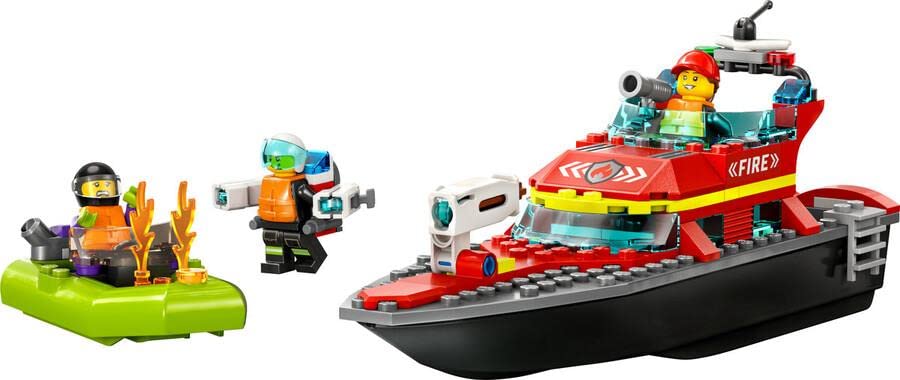 LEGO City Fire Rescue Boat 60373 firefighter minifigures enable role-play scenarios