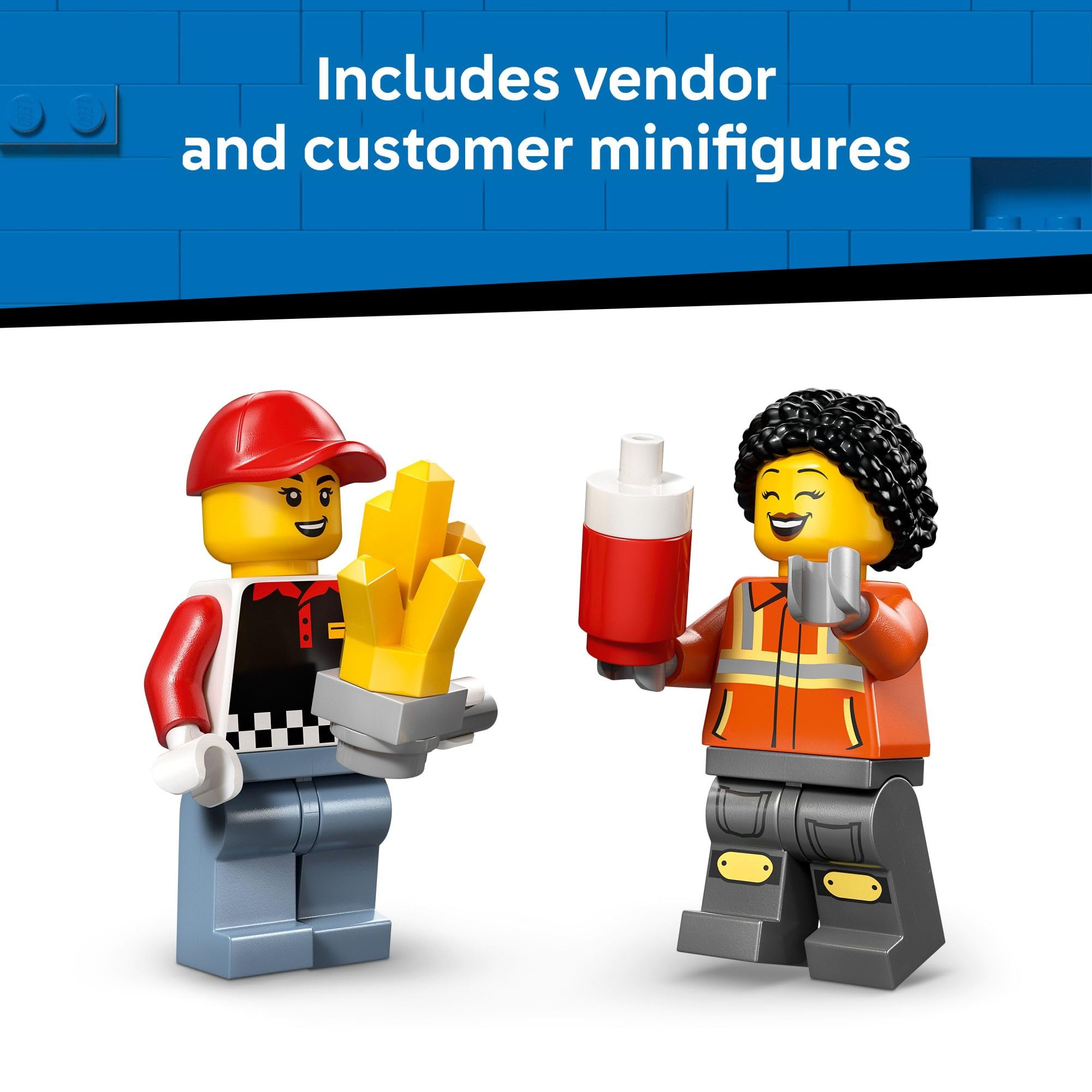 LEGO City Fries Food Truck detachable fries kiosk adds storefront play