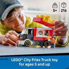 LEGO City Fries Food Truck interior prep area for pretend cooking and serving