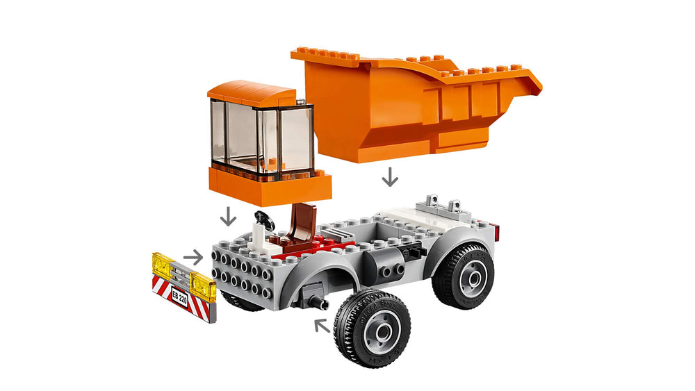 LEGO City Garbage Truck dimensions show a compact, desk-friendly vehicle.