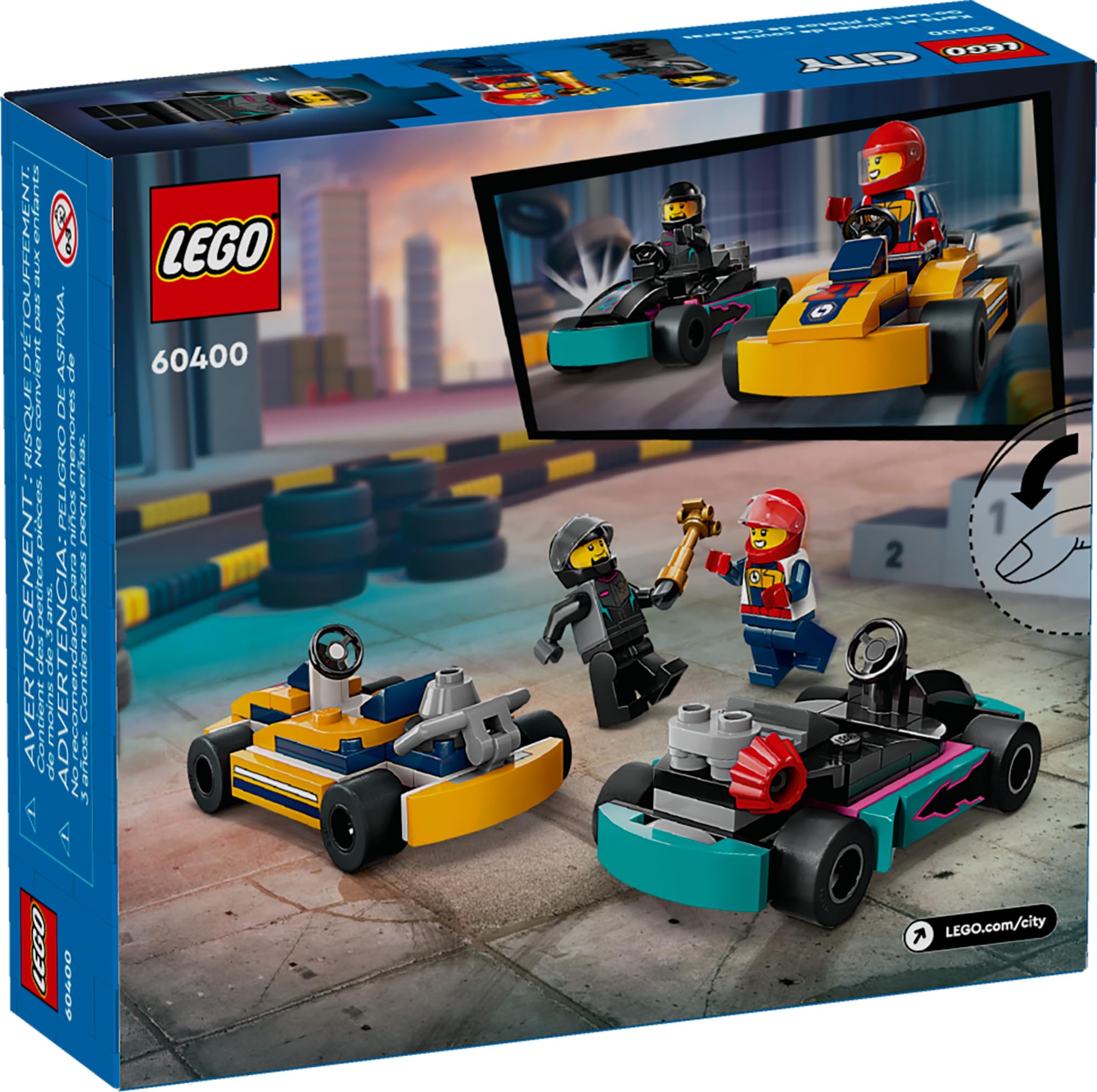 LEGO City Go-Karts gift idea for curious young racers.