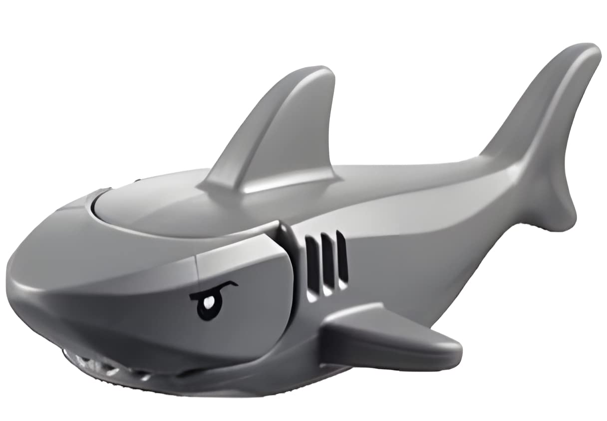 LEGO City Great White Shark gills detail with debossed gills for authentic look.