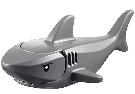 LEGO City Great White Shark gills detail with debossed gills for authentic look.