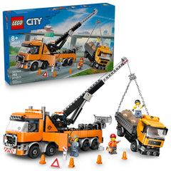 LEGO City heavy-duty recovery tow truck front view for imaginative play