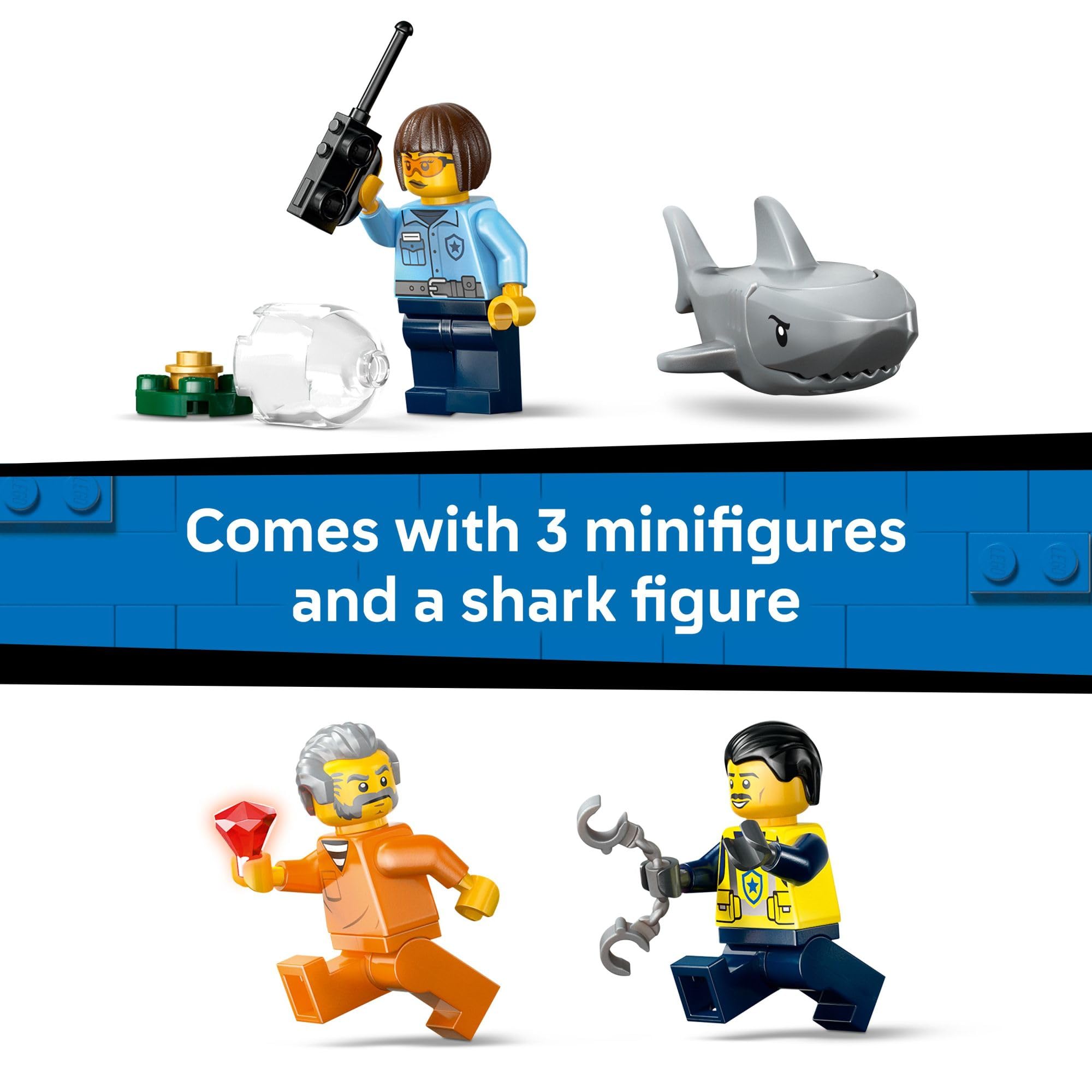 LEGO City holding cell helps secure suspects in chase scenarios.