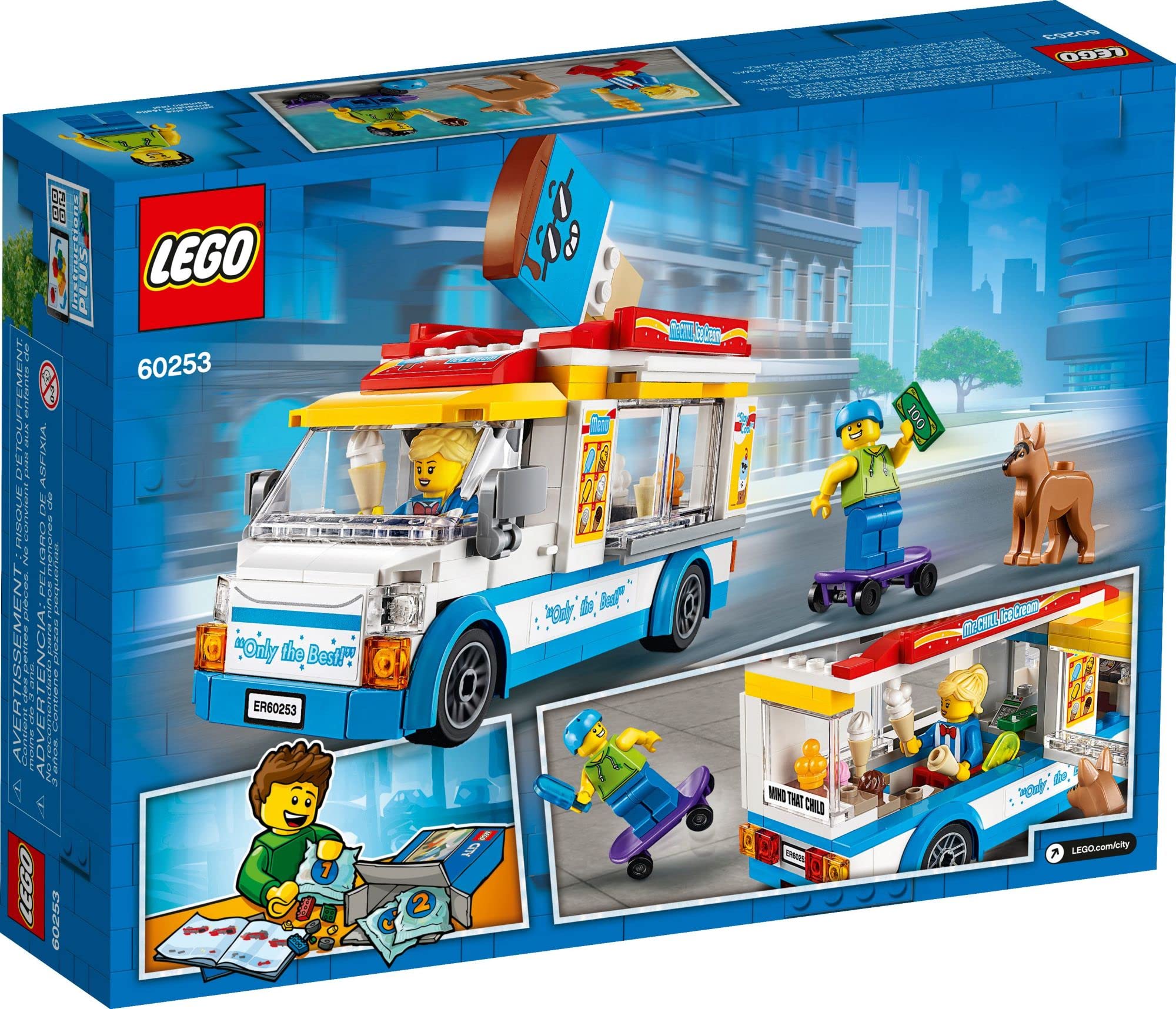 LEGO City Ice Cream Van 60253 skateboard action and playful tricks for kids