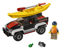 LEGO City Kayak Adventure truck bed with kayak ready for action