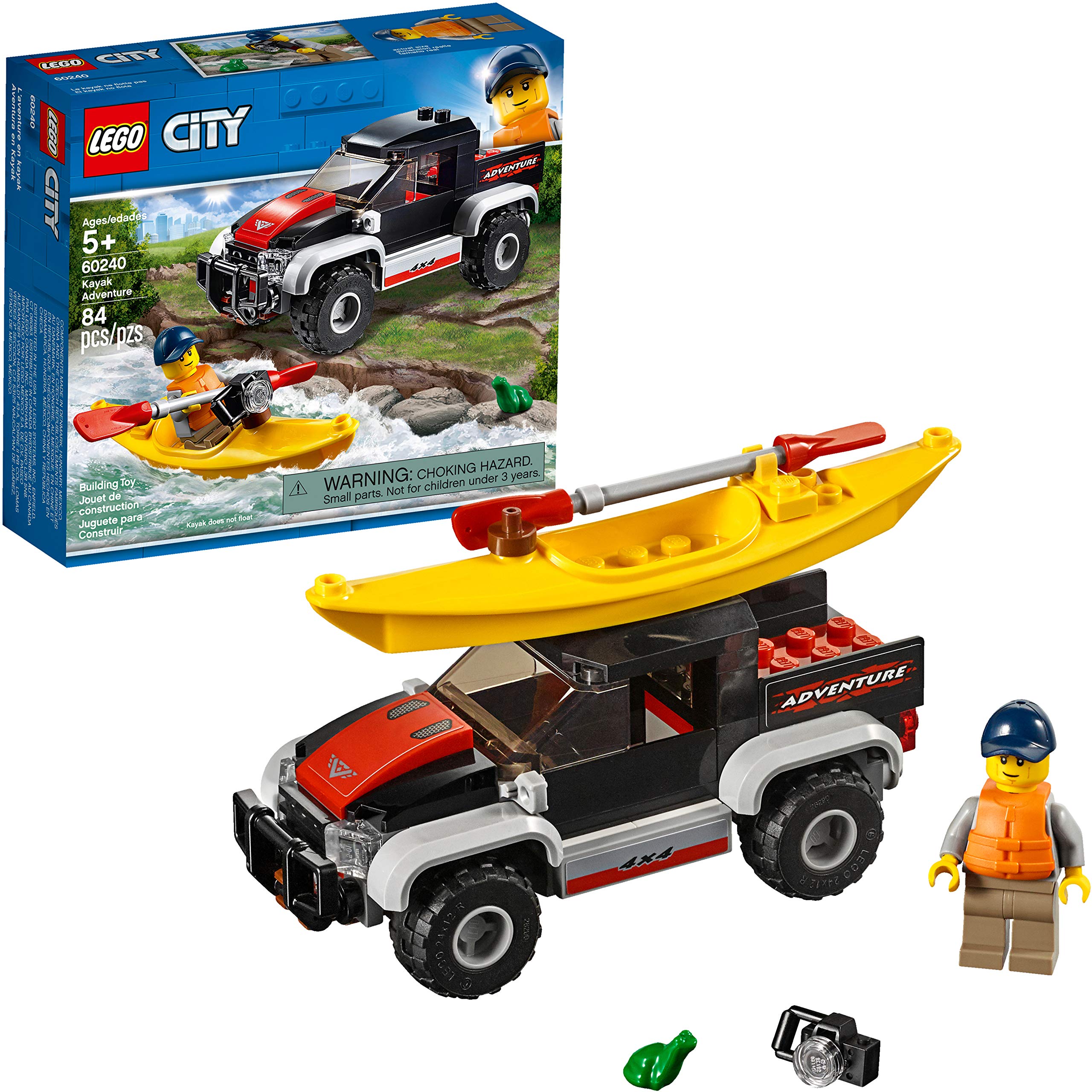 LEGO City Kayak Adventure truck front view for outdoor play