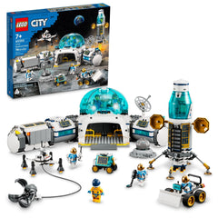 LEGO City Lunar Research Base lander view for immersive space play