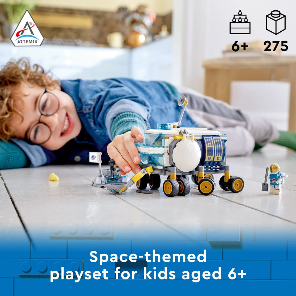 LEGO City Lunar Rover with 12 wheels enables smooth movement