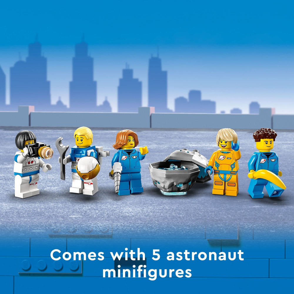 LEGO City Lunar Space Station accessories like tools and plants enhance play realism