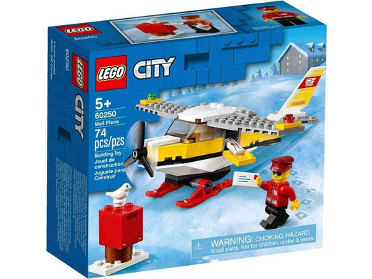 LEGO City Mail Plane cockpit with postal pilot minifigure for imaginative flight play