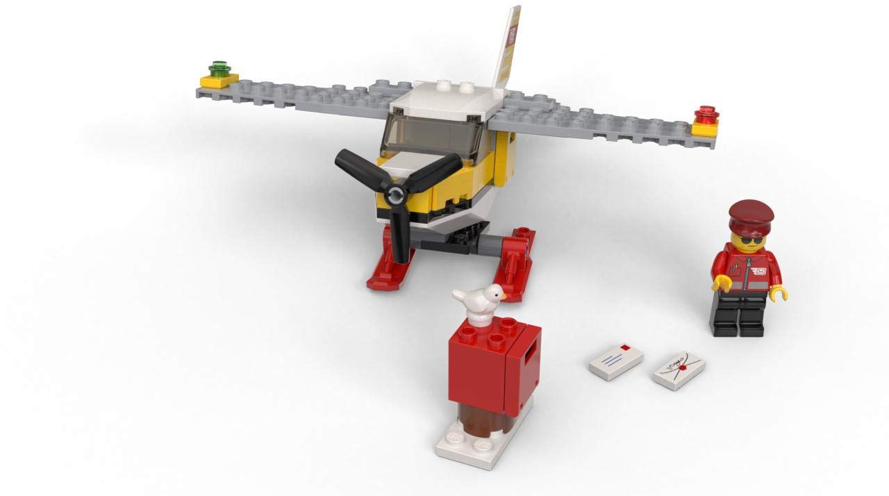 LEGO City Mail Plane mailbox and letter for pretend deliveries
