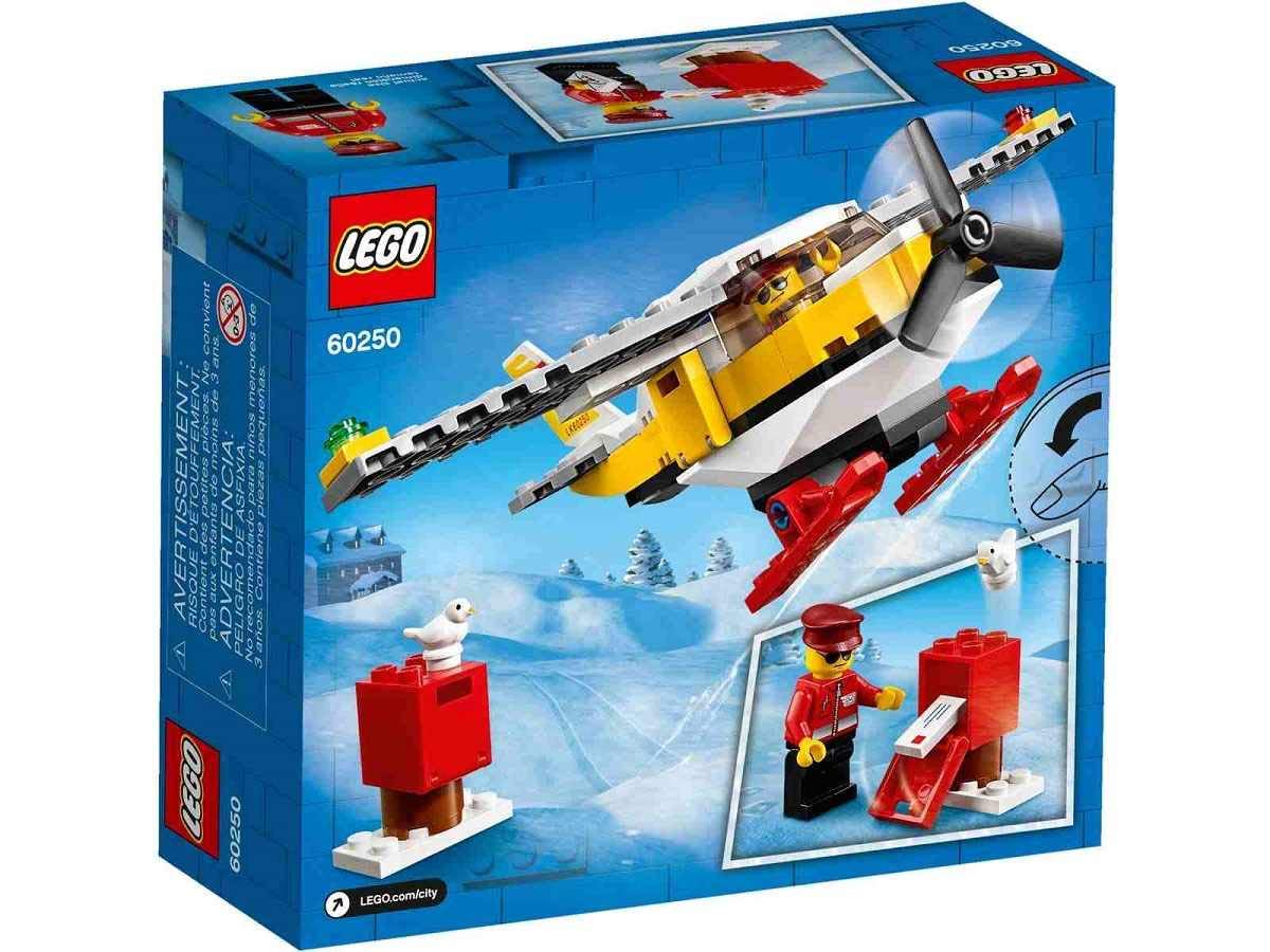 LEGO City Mail Plane with snow skis for winter landings in stories