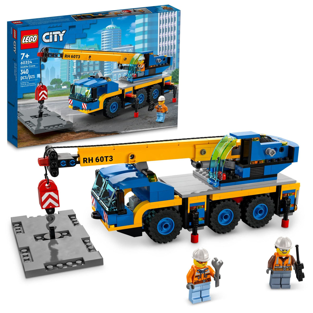 LEGO City Mobile Crane Truck 60324 with realistic crane features for immersive play.