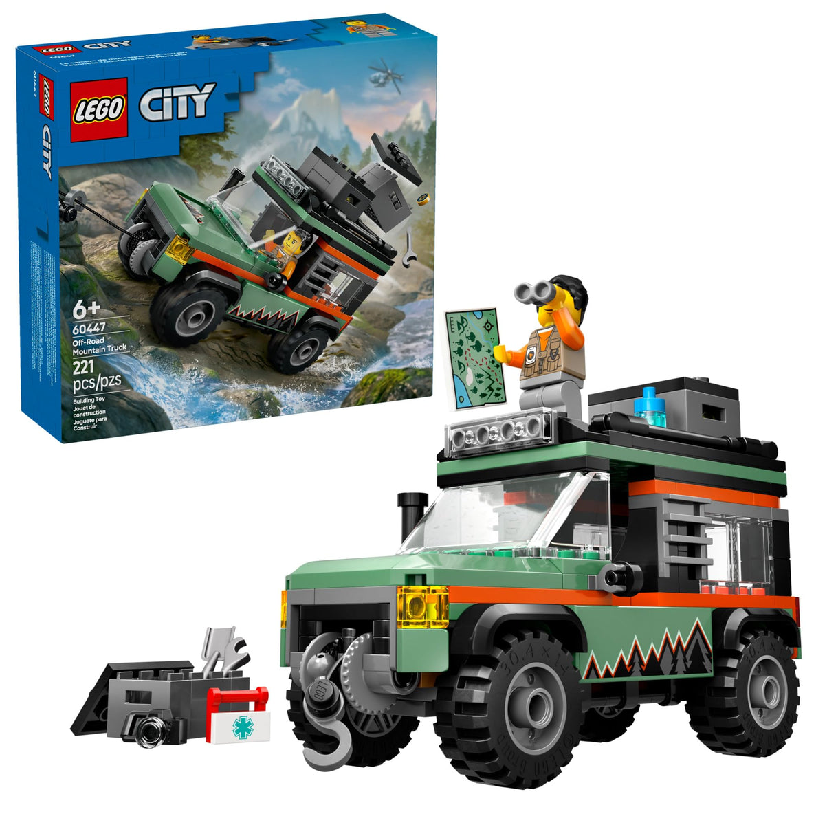 LEGO City Off-Road 4x4 Mountain Truck with rugged build for immersive play