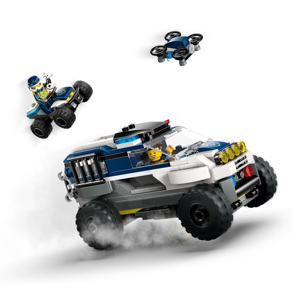 LEGO City Off-Road Police Chase Minifigures enable character-driven stories.