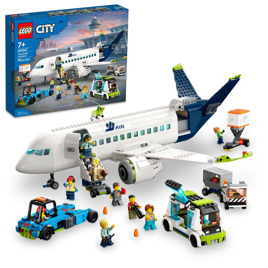 LEGO City Passenger Airplane 60367 cockpit interior for immersive aviation play