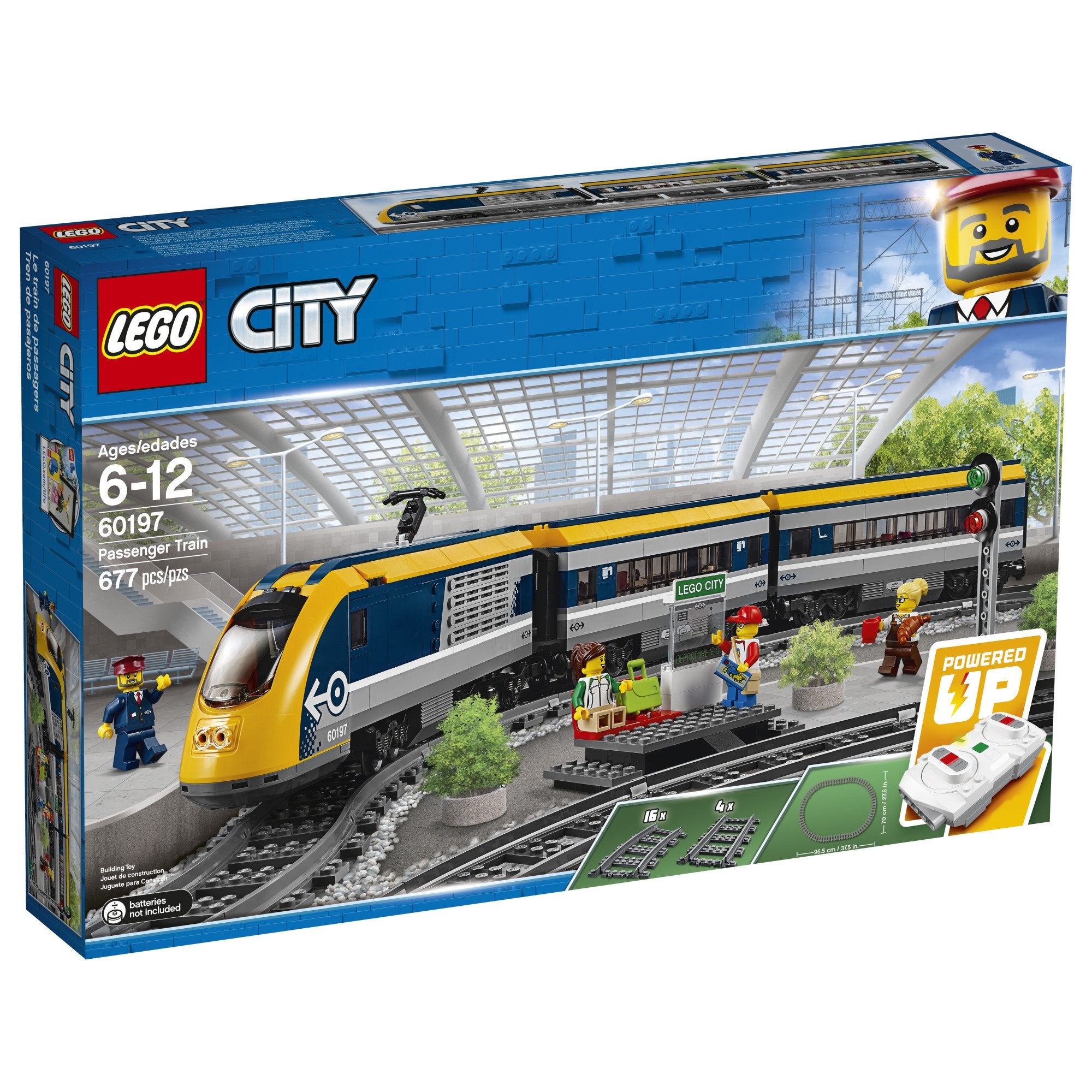 LEGO City 60197 track for circular routes and imaginative journeys.