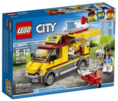 LEGO City Pizza Van 60150 front view sparks imaginative street-side service.